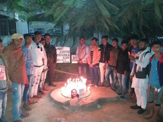 Tripura youths mourn Dr Priyanka Reddy’s brutal death Tripura youths mourn Dr Priyanka Reddy’s brutal death